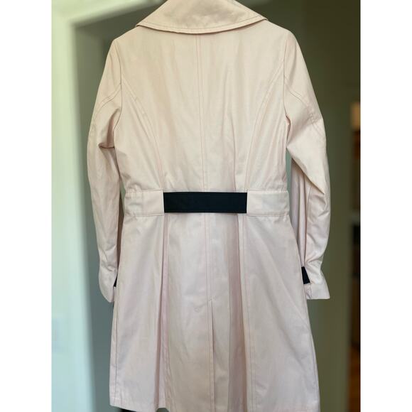 NWT Feminine Antonio Melani Pale Pink Trench Coat Jacket Classy Jacket Medium - Picture 4 of 9